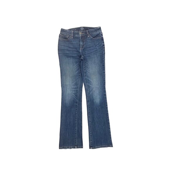 St. John's Bay Bootcut Leg Women's size 4 Dark Wash Blue Denim jeans - Picture 1 of 4